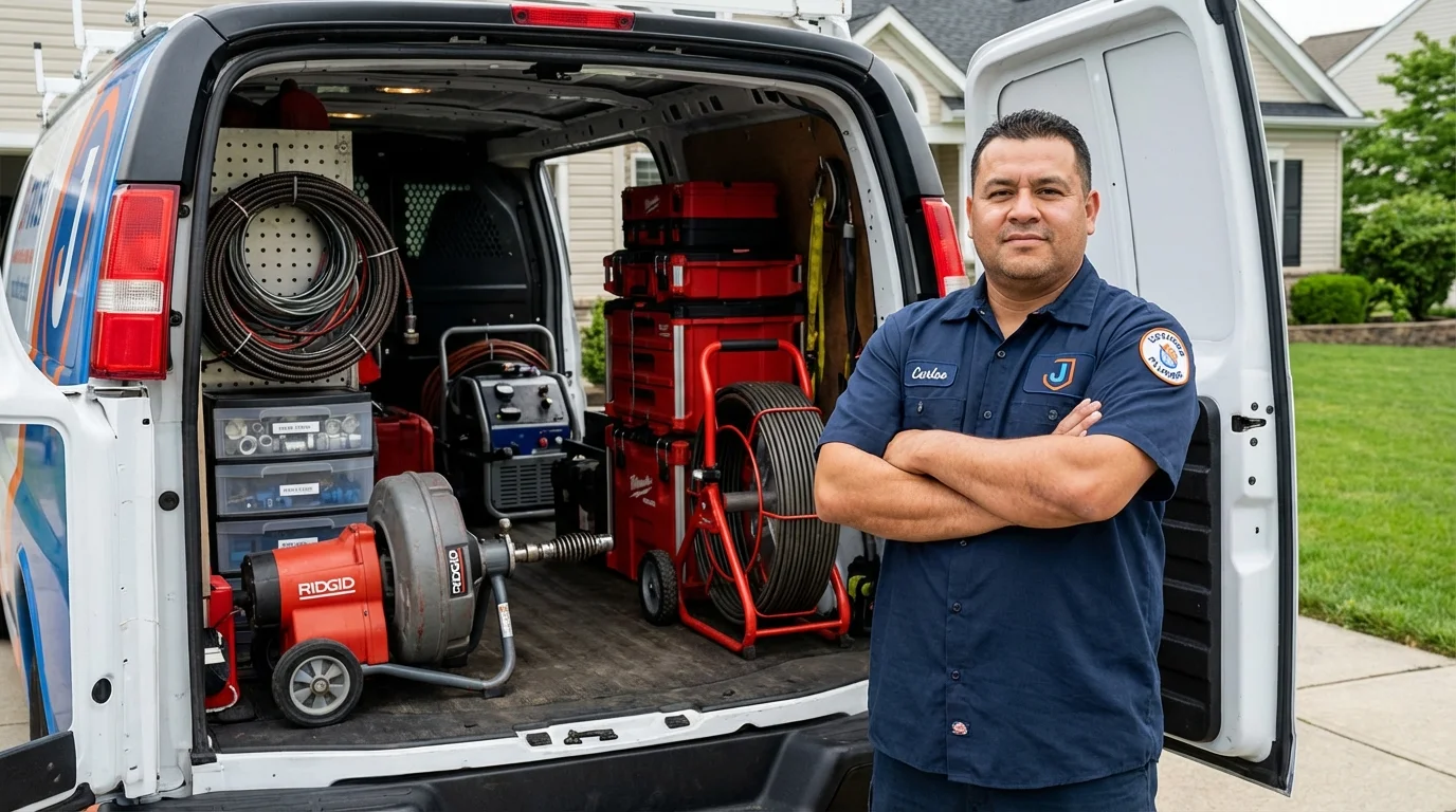 Professional drain cleaning equipment and Johns Plumbing LLC plumber in Bonifay