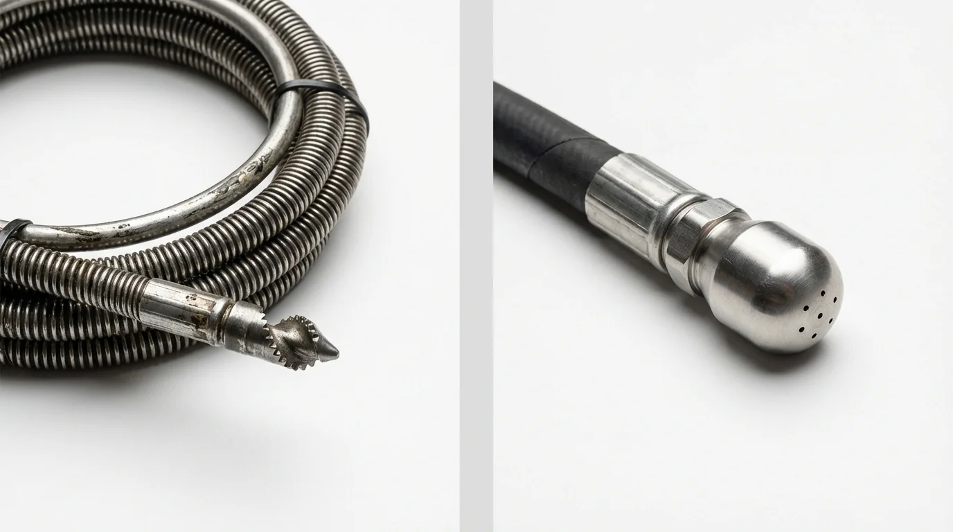 Drain snake cable and hydro jetting nozzle used for drain cleaning in Bonifay, FL