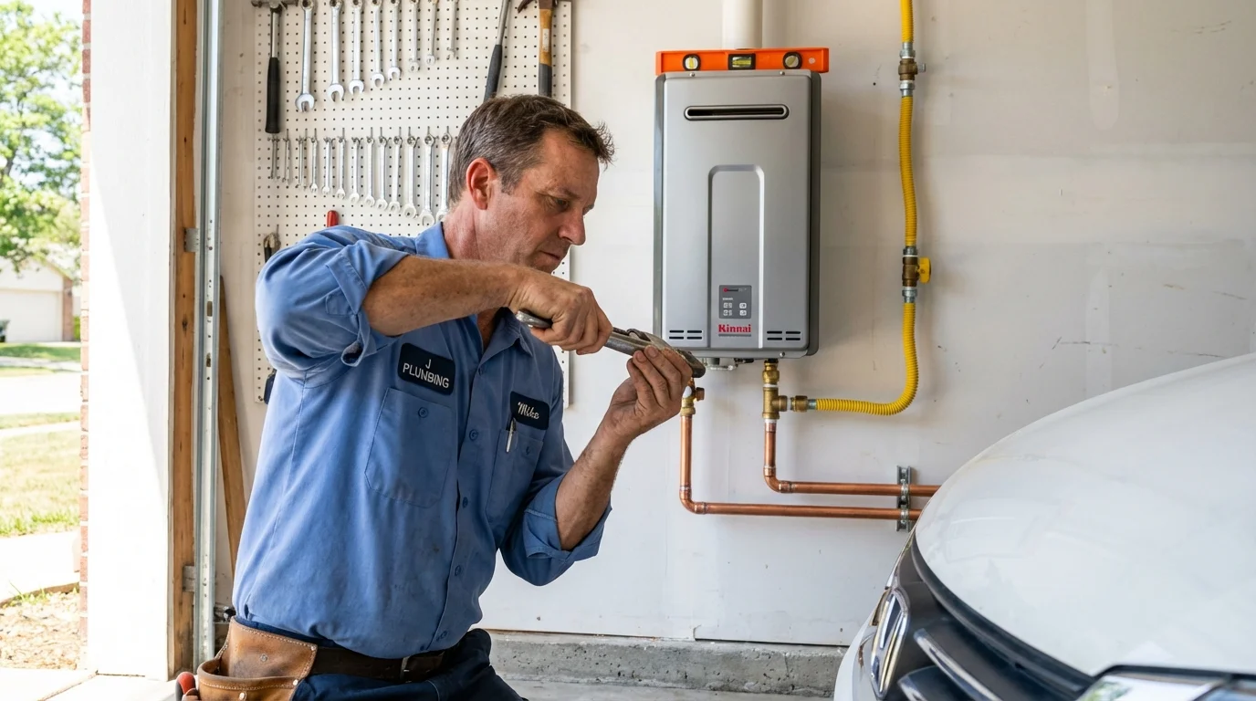 Tankless water heater installation by a Johns Plumbing LLC plumber in Bonifay